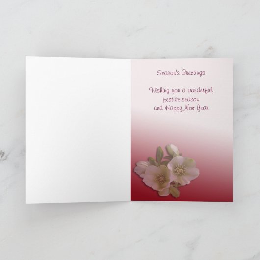 メリークリスマスおよび幸せな年賀状 シーズンカード (内部)