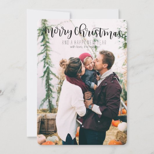 メリークリスマスおよび幸せな年賀状 シーズンカード (正面)