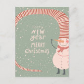 メリークリスマスおよび明けましておめでとうの漫画 シーズンポストカード (正面)