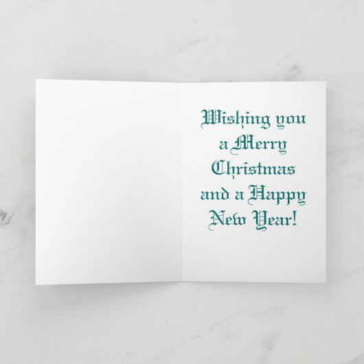 メリークリスマスおよび明けましておめでとうを望みます シーズンカード (内部)