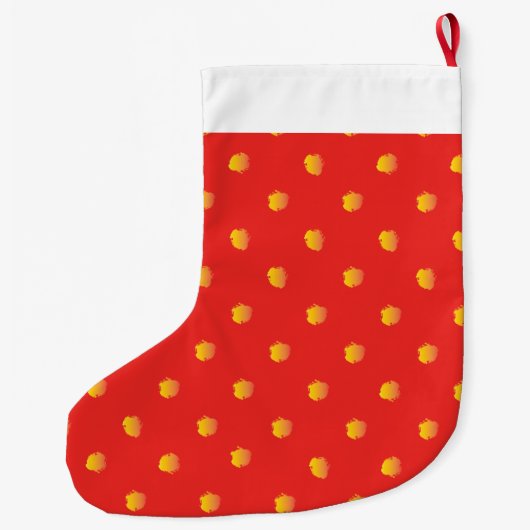 メリークリスマスおよび明けましておめでとう! クリスマス ラージクリスマスストッキング (裏面)