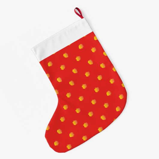 メリークリスマスおよび明けましておめでとう! クリスマス ラージクリスマスストッキング (裏面 (吊り時))