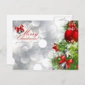 メリークリスマスおよび明けましておめでとう シーズンポストカード (正面/裏面)