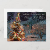 メリークリスマスおよび明けましておめでとう シーズンポストカード (正面/裏面)
