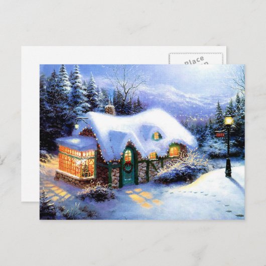 メリークリスマスおよび明けましておめでとう シーズンポストカード (正面/裏面)