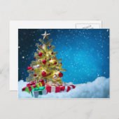 メリークリスマスおよび明けましておめでとう シーズンポストカード (正面/裏面)