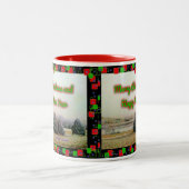 メリークリスマスおよび明けましておめでとう! ツートーンマグカップ (中央)
