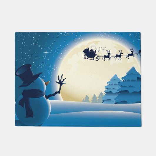 メリークリスマスおよび明けましておめでとう ドアマット (正面)