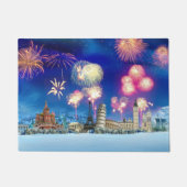 メリークリスマスおよび明けましておめでとう ドアマット (正面)