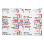 メリークリスマスおよび雪だるまの枕カバー 枕カバー (裏面)