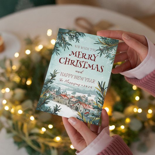 メリークリスマスお正月おめでとう シーズンカード