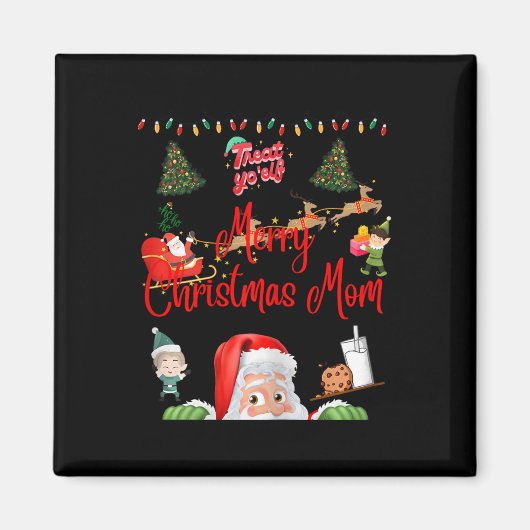 メリークリスマスお母さん  マグネット (正面)