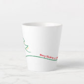メリークリスマスお洒落のモダン木 カフェラテマグ (正面)