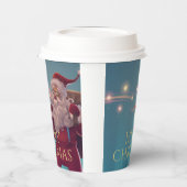 メリークリスマスお洒落サンタクロース 紙コップ (左)