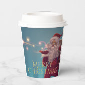 メリークリスマスお洒落サンタクロース 紙コップ (裏面)