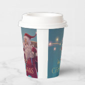 メリークリスマスお洒落サンタクロース 紙コップ (右)