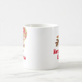 メリークリスマスお洒落トナカイ コーヒーマグカップ (中央)