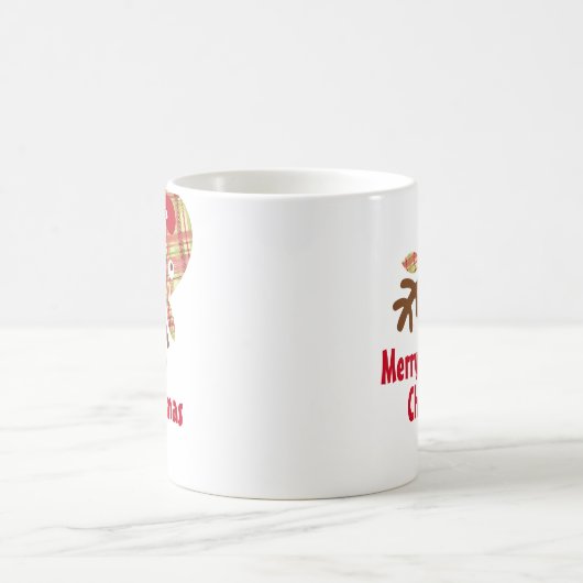 メリークリスマスお洒落トナカイ コーヒーマグカップ (中央)