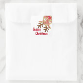 メリークリスマスお洒落トナカイ スクエアシール (バッグ)