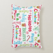 メリークリスマスお洒落モダンすてきタイポグラフィ アクセントクッション (正面(垂直))