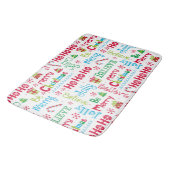 メリークリスマスお洒落モダンすてきタイポグラフィ バスマット (アングル)