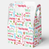 メリークリスマスお洒落モダンすてきタイポグラフィ フェイバーボックス (オープン)