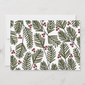 メリークリスマスお洒落松の枝 – 1写真 シーズンカード (裏面)