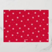 メリークリスマスお洒落金ゴールドスクリプト写真 箔シーズンカード (裏面)