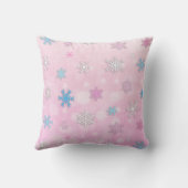 メリークリスマスお洒落雪だるまとスノーフレーク クッション (裏面)