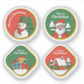 メリークリスマスお祝いステッカーコレクション シール (正面)
