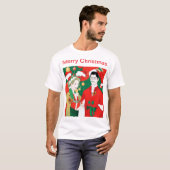メリークリスマスお祝い Tシャツ (正面フル)
