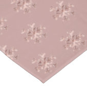 メリークリスマスかあなたの文字のばら色の金ゴールドの雪片 テーブルクロス (アングル)