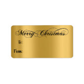 メリークリスマスから手までレタード金ゴールドブラック ラベル (正面)