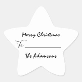 メリークリスマスから…家族の名前から休日スター 星シール