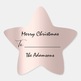 メリークリスマスから…家族の名前の休日バラ 星シール