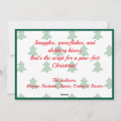 メリークリスマスかわいいイエロー・ラブラドール・レトリーバー パーソナライズされた シーズンカード (裏面)