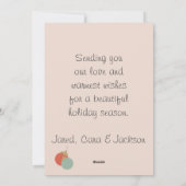 メリークリスマスかわいいカラフルクリスマスフォトカード シーズンカード (裏面)