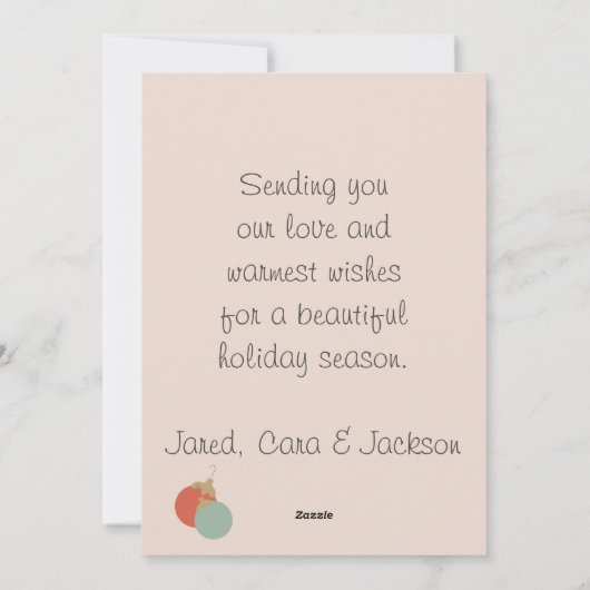 メリークリスマスかわいいカラフルクリスマスフォトカード シーズンカード (裏面)