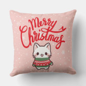 メリークリスマスかわいいキャットクッション クッション (裏面)