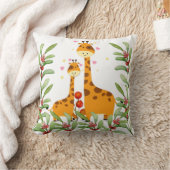 メリークリスマスかわいいキリンデザイン クッション (ブランケット)