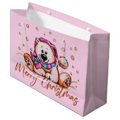 メリークリスマスかわいいクマ ラージペーパーバッグ (正面アングル)