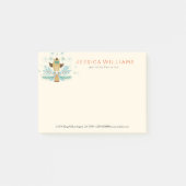 メリークリスマスかわいいクリスマスフクロウ ポストイット (正面)