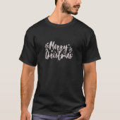 メリークリスマスかわいいクリスマス男性女性長 Tシャツ (正面)