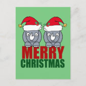 メリークリスマスかわいいサイ シーズンポストカード (正面)