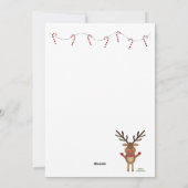 メリークリスマスかわいいサンタクロースのトナカイ シーズンカード (裏面)