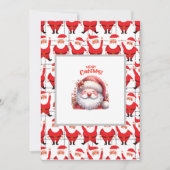 メリークリスマスかわいいサンタクロースの友人への贈り物 招待状 (正面)