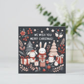 メリークリスマスかわいいサンタバニー シーズンカード (スタンド正面)