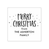 メリークリスマスかわいいシンプルドット星の休日 ラバースタンプ (インプリント)