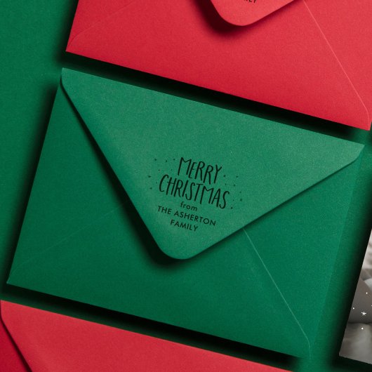 メリークリスマスかわいいシンプルドット星の休日 ラバースタンプ