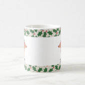 メリークリスマスかわいいダックスシュント犬 コーヒーマグカップ (中央)